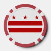 Poker chips met vlag van Washington DC (Achterkant)