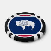 Poker chips met vlag van Wyoming (Enkel)
