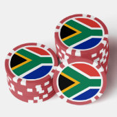 Poker chips met vlag van Zuid-Afrika (Opstapeling)