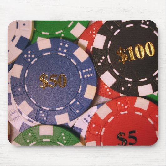Poker Chips Mousepad Muismat (Voorkant)