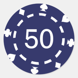 Poker chips ronde sticker
