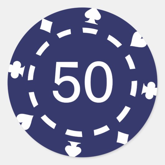 Poker chips ronde sticker (Voorkant)