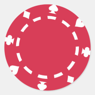 Poker chips ronde sticker