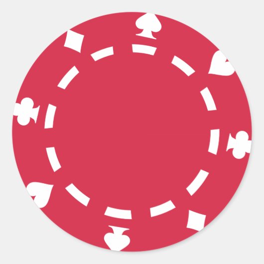 Poker chips ronde sticker (Voorkant)
