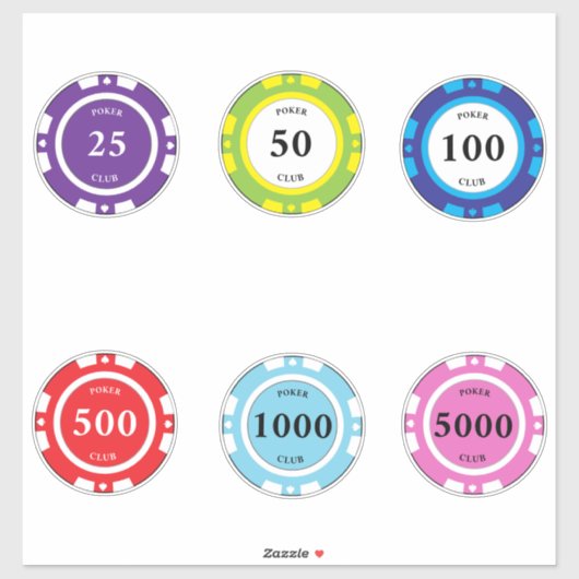 Poker chips sticker (Vel)