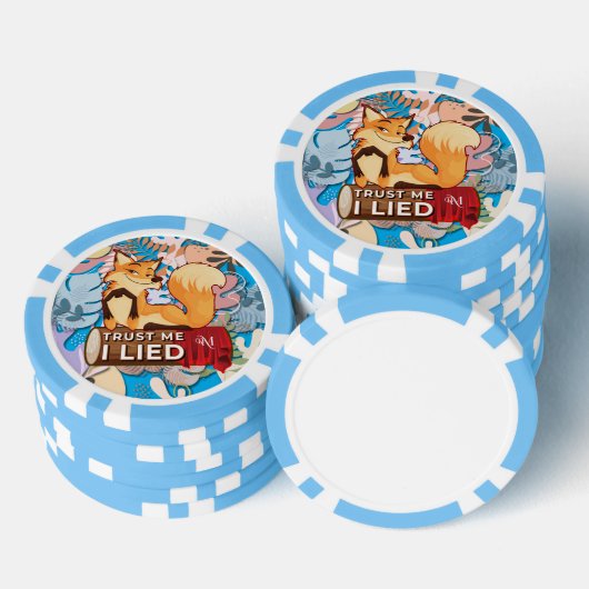Poker Chips : Trust Me I Lied (light blue) (Opstapeling)