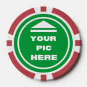 Poker Chips - Voeg je Afbeelding toe - Rood (Voorkant)