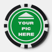 Poker Chips - Voeg je Afbeelding toe - Zwart (Voorkant)