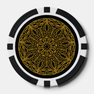 Poker Chips, zwart en goud ontwerp Pokerchips