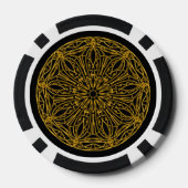 Poker Chips, zwart en goud ontwerp Pokerchips (Achterkant)