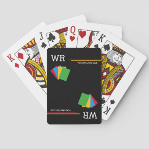 Poker-Club Gepersonaliseerd Zwart Pokerkaarten