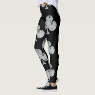 Poker Clubs Vormen Met Omgekeerde Clubkaarten, Leggings