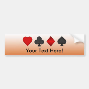 Poker : Costumes de carte : Sticker pare-chocs : B