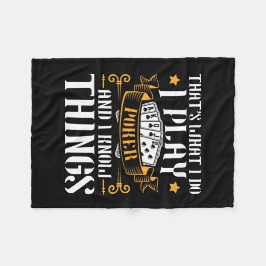 Poker dat is wat ik speel fleece deken (Voorkant (Horizontaal))