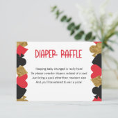 Poker Diaper Raffle Kaart (Staand voorkant)