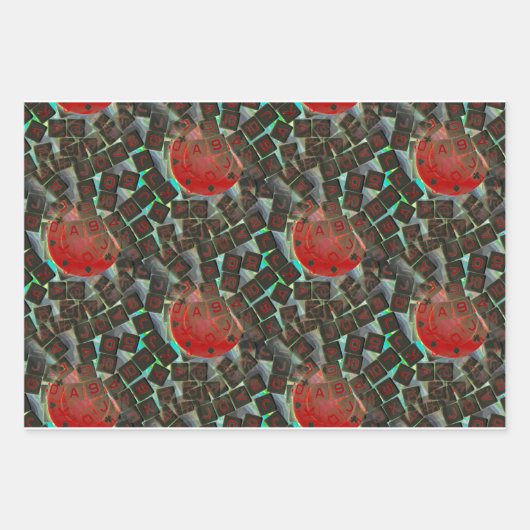 Poker Dice and Poker Chips Papier d'enveloppement  (Devant)