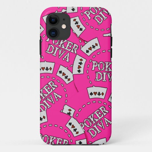 Poker Diva Poker Chips Case-Mate iPhone Case (Achterkant)