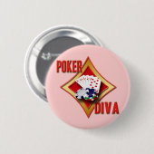 POKER DIVA RONDE BUTTON 5,7 CM (Voorkant /achterkant)