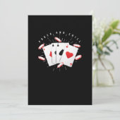 Poker En Chillen Speelkaarten Casino Gokken Cadeau Kaart (Staand voorkant)