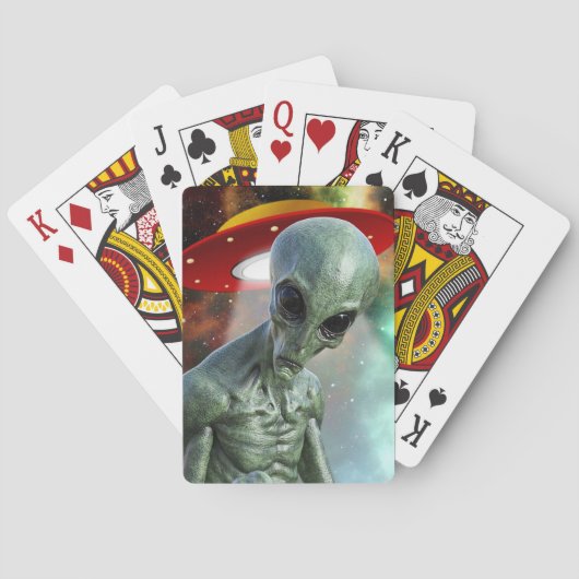 Poker Face Alien Pokerkaarten (Achterkant)