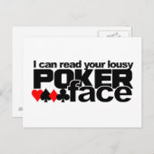 Poker Face briefkaart (Voorkant / Achterkant)