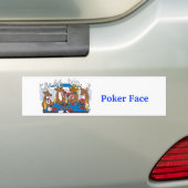 Poker Face Deer Bumpersticker (Op auto)