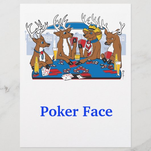 Poker Face Deer Flyer (Voorkant)