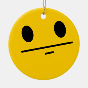 Poker Face-gezicht Keramisch Ornament