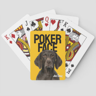 Poker Face Hondenfoto op maat Pokerkaarten