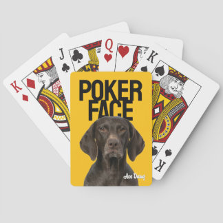 Poker Face Hondenfoto op maat Pokerkaarten