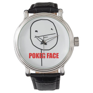 Poker Face Meme Horloge