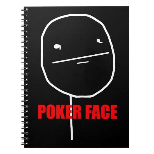 Poker Face Meme Notitieboek (Voorkant)