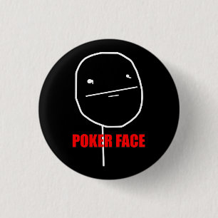 Poker Face Meme Ronde Button 3,2 Cm