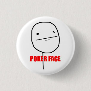 Poker Face Meme Ronde Button 3,2 Cm