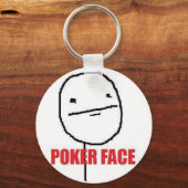 Poker Face Meme Sleutelhanger (Voorkant)