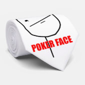 Poker Face Meme Stropdas (Opgerold)