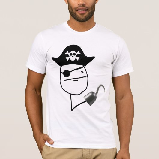 Poker Face Pirata T-shirt (Voorkant)