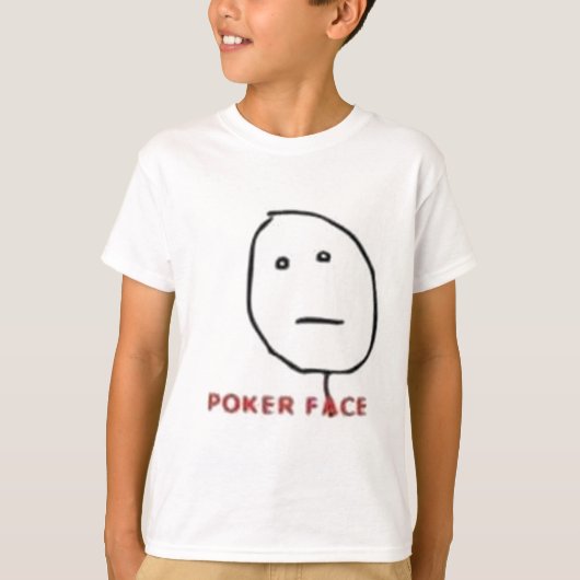 Poker Face Rage Comic T-shirt (Voorkant)
