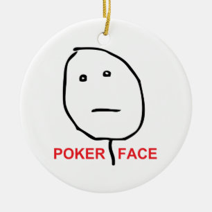 Poker Face Rage Face Meme Keramisch Ornament