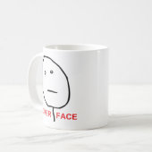 Poker Face Rage Face Meme Koffiemok (Voorkant links)