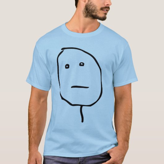 Poker Face Rage Face Meme T-shirt (Voorkant)