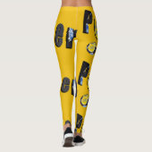 Poker Finals Chips Logo Dames Leggings Jaunes (Dos)