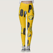 Poker Finals Chips Logo Dames Leggings Jaunes (Devant)