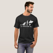 Poker Fish to Shark Evolution Mannen Funny Poker T T-shirt (Voorkant volledig)