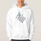 Poker Flush Dimensional Logo Mannen White Hoodie (Voorkant)