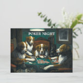 Poker Game Night Invitation Sjabloon Kaart (Staand voorkant)