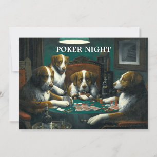  Poker Game Night Invitation Sjabloon Kaart