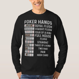 Poker Hands Cheat Card Casino Gam T-shirt