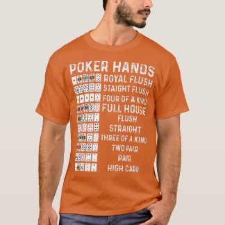 Poker Hands Cheat Card Casino Games Funny Pl T-shirt