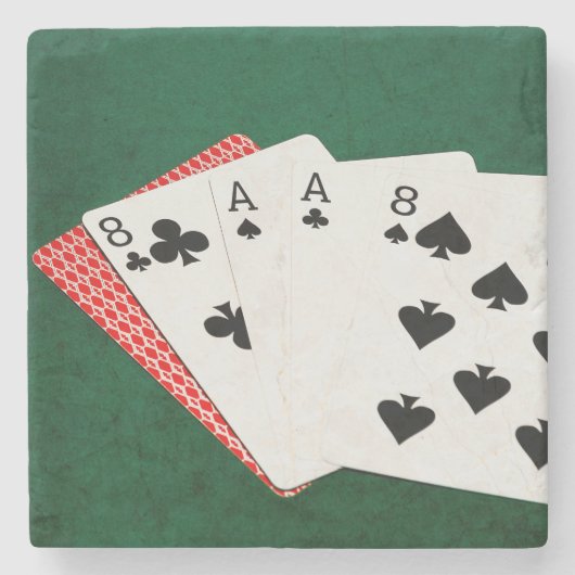 Poker Hands - Dead Man Hand Stenen Onderzetter (Voorkant)